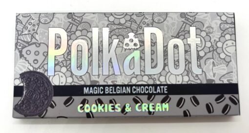 PolkaDot Cookies and Cream Belgian Chocolate Bar