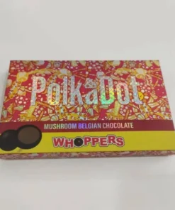 Polkadot Whoppers Mushroom Belgian Chocolate Bar For Sale